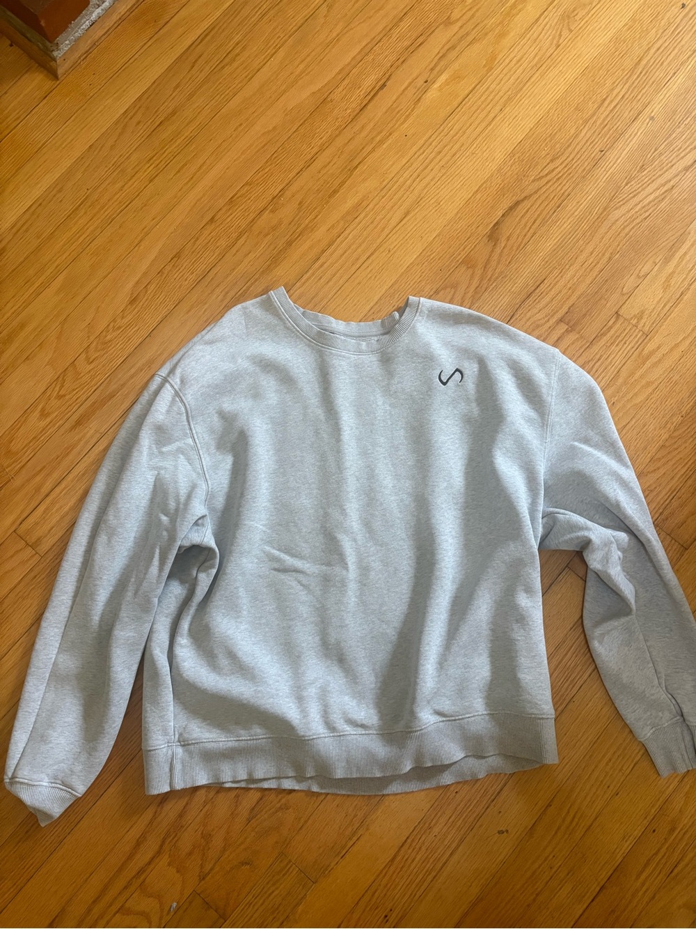 Men's Take Life Further Apparel Light Gray Crewneck Sweater